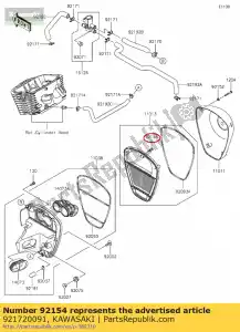 kawasaki 921720091 parafuso, 5x16,5 vn2000-a1 - Lado inferior