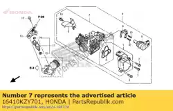 Qui puoi ordinare nessuna descrizione disponibile al momento da Honda , con numero parte 16410KZY701: