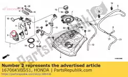 Ici, vous pouvez commander le oring (p7) auprès de Honda , avec le numéro de pièce 16706KVBS51: