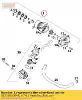 58335050044, KTM, meccanico pompa acqua cpl. 94 ktm duke e exc egs super sx rxc sup six lse sxc competition enduro lc txc adventure sc rallye sm smc supermoto sms ls kw europe xc com t wp lt comp viol dakar usa france australia l 4 400 620 350 640 660 540 625 20 37 94 19 95 970061 972661 30 11, Nuovo