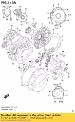 Aquí puede pedir placa, tapa del piñón del motor de Suzuki , con el número de pieza 1136313K00: