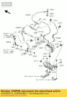 430950572, Kawasaki, mangueira-freio, fr m / c-hu zr1000eaf kawasaki z 1000 2010 2011 2012 2013, Novo