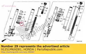 honda 91251MKAD81 parapolvere (showa) - Il fondo