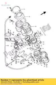 suzuki 3422017E02 tacômetro - Lado inferior