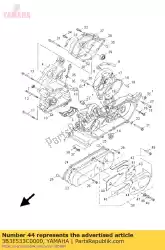 Ici, vous pouvez commander le amortisseur 7 auprès de Yamaha , avec le numéro de pièce 3B3E533C0000: