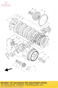 yamaha 517165610100 plaque, pression 2 - La partie au fond