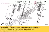 51612KF0003, Honda, Banda, fr. stivale a forcella honda  nx xl 250 600 650 1988 1989 1990 1991 1992 1993 1994 1995 1996 1997 1998 1999 2000 2001 2002 2003 2004 2005 2006 2019 2020, Nuovo