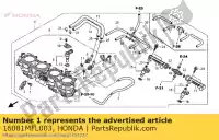 16081MFL003, Honda, boulon, douille, 5x12 honda cbr fireblade rr ra rrs cbr1000rr cbr1000ra 1000 , Nouveau