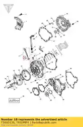 Qui puoi ordinare o ring, tappo filtro olio da Triumph , con numero parte T3600136: