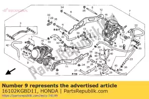 Honda 16102KGBD11 carburateureenheid (v - Onderkant