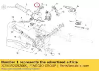 JC56352X92000, Piaggio Group, guscio superiore rh aprilia scarabeo sport city sport city cube 125 250 300 2007 2008 2009 2010 2011, Nuovo