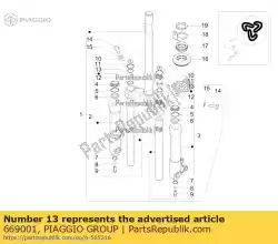 Qui puoi ordinare anello a scatto da Piaggio Group , con numero parte 669001: