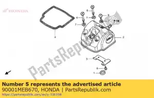 honda 90001MEB670 perno, tapa de cabeza - Lado inferior