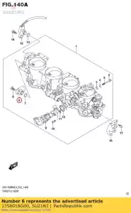 suzuki 1358018G00 conjunto de sensores, thr - Lado inferior