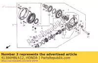 41300MBL612, Honda, gear assy., final honda nt deauville v va nt650v nt700v nt700va 650 700 , Nuovo