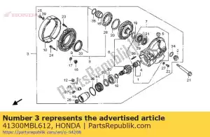 Honda 41300MBL612 engrenage assy., final - La partie au fond