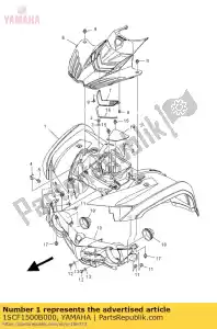 yamaha 1SCF1500B000 conjunto de guardabarros delantero - Lado inferior