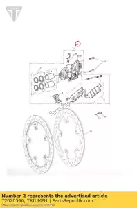 triumph T2020546 caliper assy front rh - Bottom side