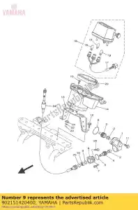 yamaha 902151420400 washer, lock (2k6) - Bottom side