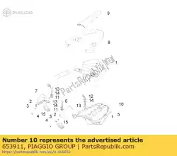 Ici, vous pouvez commander le couvercle inférieur de porte-bagages auprès de Piaggio Group , avec le numéro de pièce 653911: