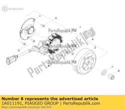 Aprilia 1A011191, Schroef, OEM: Aprilia 1A011191