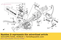 Ici, vous pouvez commander le cylindre sous ass., fr. Maître frein (nissin) auprès de Honda , avec le numéro de pièce 45510MCT006:
