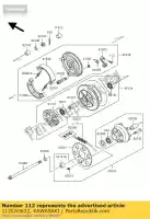 112CA0622, Kawasaki, bolt-upset, 6x22 gemeenschappelijk kawasaki eliminator 125 1998 1999 2000 2002 2003 2004 2005 2006 2007, Nieuw