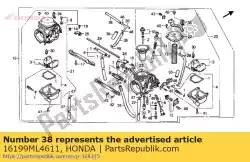 Aqui você pode pedir o nenhuma descrição disponível no momento em Honda , com o número da peça 16199ML4611: