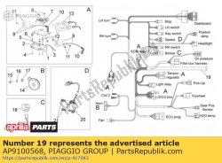 Aprilia AP9100568, Faisceau de câblage principal, OEM: Aprilia AP9100568