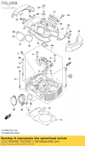 suzuki 1111705H00 boulon, cylindre h - La partie au fond