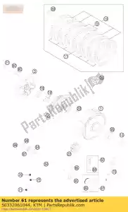 ktm 50332061044 cilindro cpl. 125 / 200'98 - Lado inferior