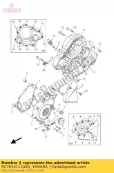 deksel, carter 1 van Yamaha, met onderdeel nummer 5D7E54112000, bestel je hier online: