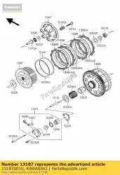 Here you can order the plate-clutch operating zx1400a from Kawasaki, with part number 131870010: