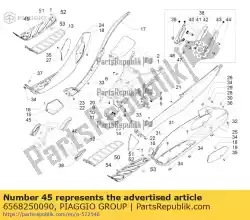 Qui puoi ordinare poggiapiedi destro completo da Piaggio Group , con numero parte 6568250090: