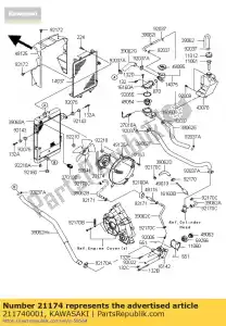 Kawasaki 211740001 moteur-électrique - La partie au fond