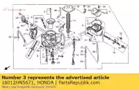 16012HN5671, Honda, naald set, jet honda trx 350 2000 2001 2002 2003, Nieuw