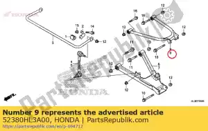 honda 52380HL3A00 conjunto de brazo., l. rr. superior - Lado inferior