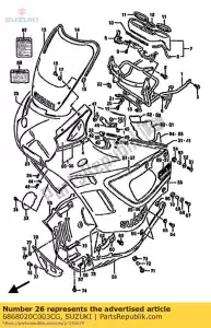 Suzuki 6868020C003CG tape set rechts - Onderkant