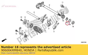 Honda 90606KRM840 anel de retenção, externo, 14 mm - Lado inferior