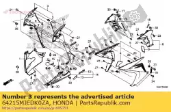 kap kont. Een, r. Midden(wl) *type1* van Honda, met onderdeel nummer 64215MJEDK0ZA, bestel je hier online: