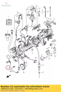 suzuki 3685431G00 cable, freno delantero - Lado inferior