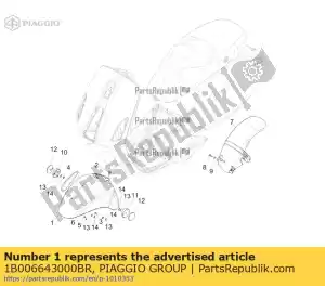 Piaggio Group 1B006643000BR guarda-lamas dianteiro - Lado inferior