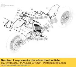 Tutaj możesz zamówić przedni b? Otnik od Piaggio Group , z numerem części 66719700XN2: