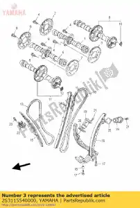 yamaha 2S3115540000 engrenage 3 - La partie au fond