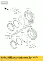 410250049, Kawasaki, velg, rr, 3.00x16 vn800-b10 kawasaki vn 800 1995 1996 1997 1998 1999 2000 2001 2002 2003 2004 2005 2006, Nieuw