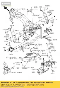 Kawasaki 110530138 support, interrupteur magnétique - La partie au fond