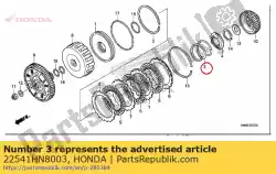 Here you can order the spring, clutch return from Honda, with part number 22541HN8003:
