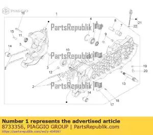 Piaggio Group 8733356 carter - Onderkant