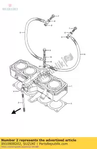 Suzuki 0910808202 parafuso - Lado inferior