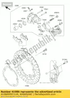 41080059711H, Kawasaki, disco, fr, nero kawasaki ninja  sl z krt edition bx250 a abs b br250 f e 250sl z250sl 250 , Nuovo